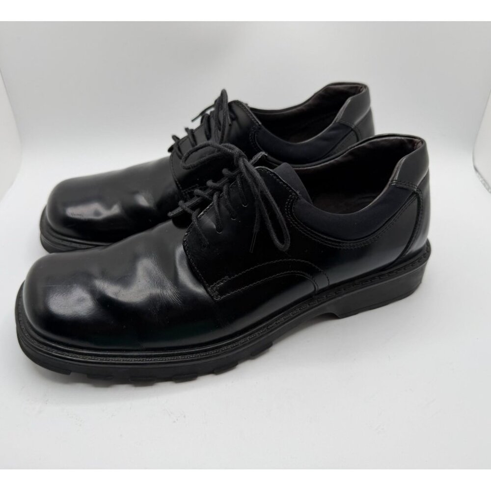 G.H. Bass Lace Up Oxfords Men's Size 8.5M Black Leather Dress Work Comfort Shoes